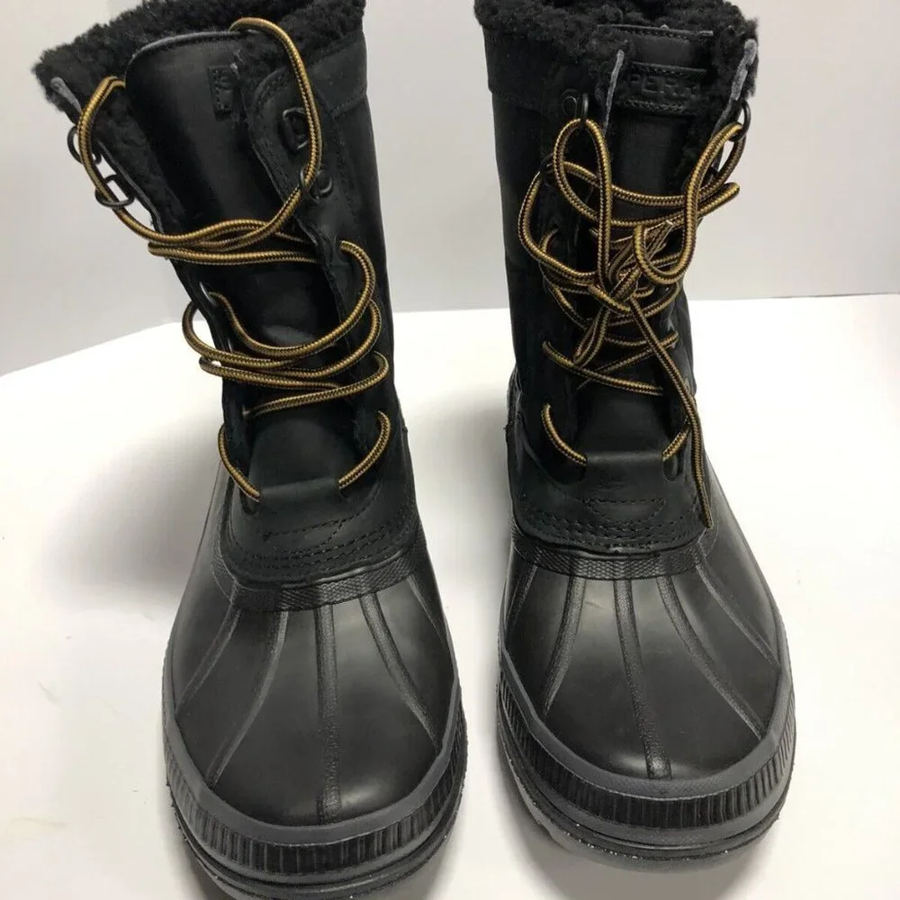 Sperry Mens Ice Bay Tall Waterproof Boot Black Size 8 M